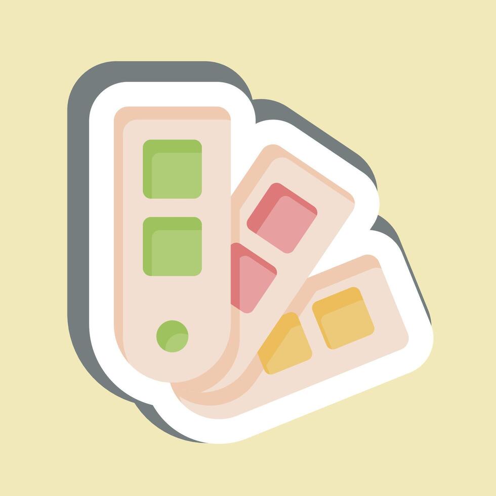 Sticker Color Pallete. related to Fabric symbol. design editable vector