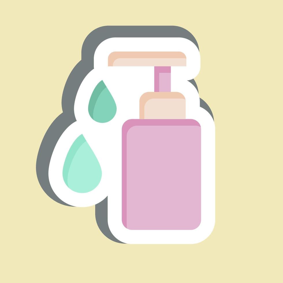 Sticker Hand Wash. related to Fabric symbol. design editable vector