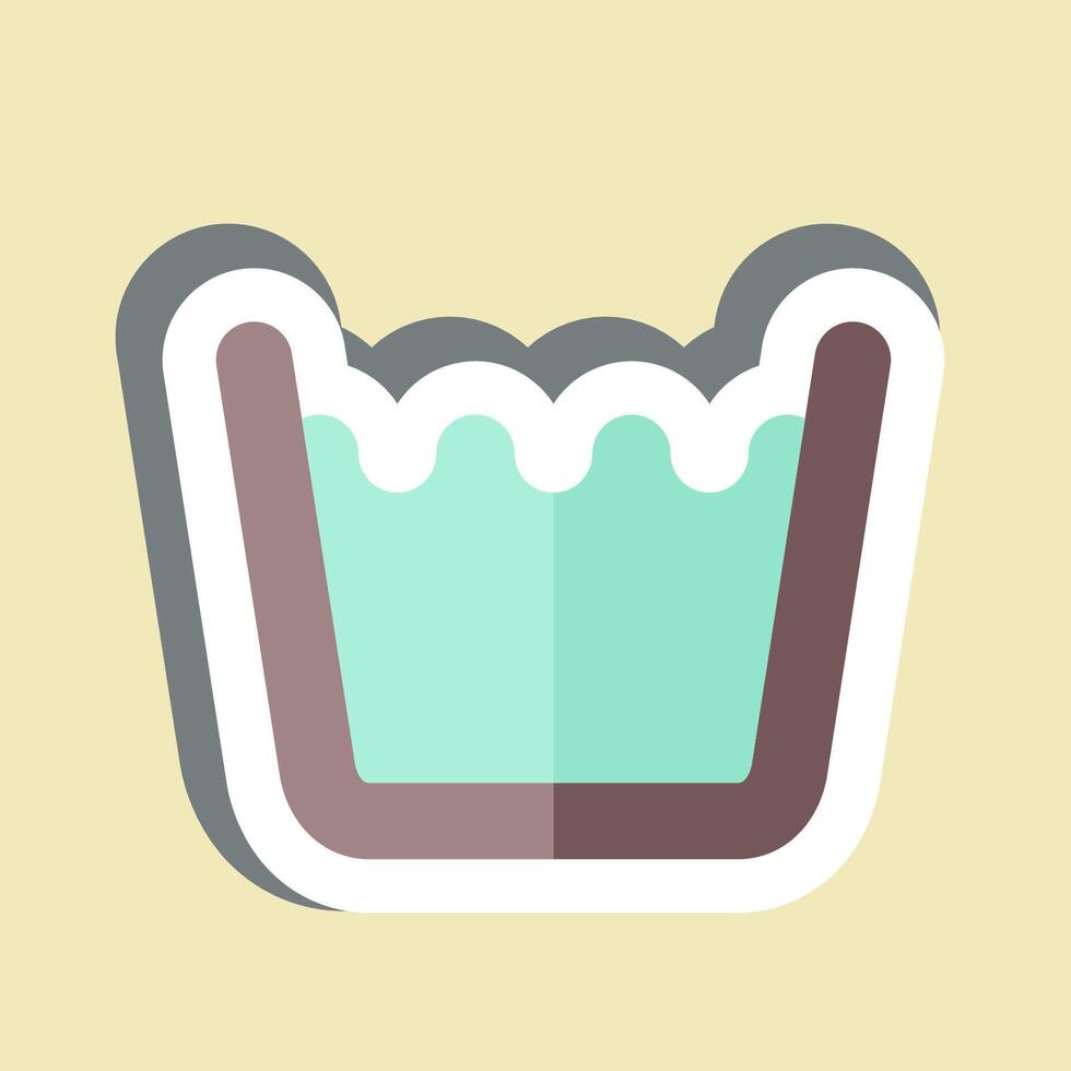 Sticker High Degree Washing. related to Fabric symbol. design editable vector