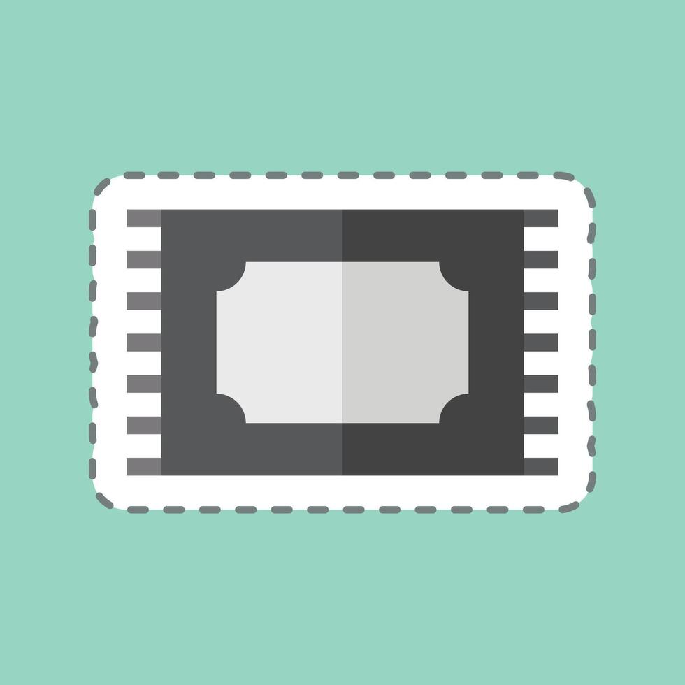 Sticker line cut Carpet. related to Fabric symbol. design editable vector