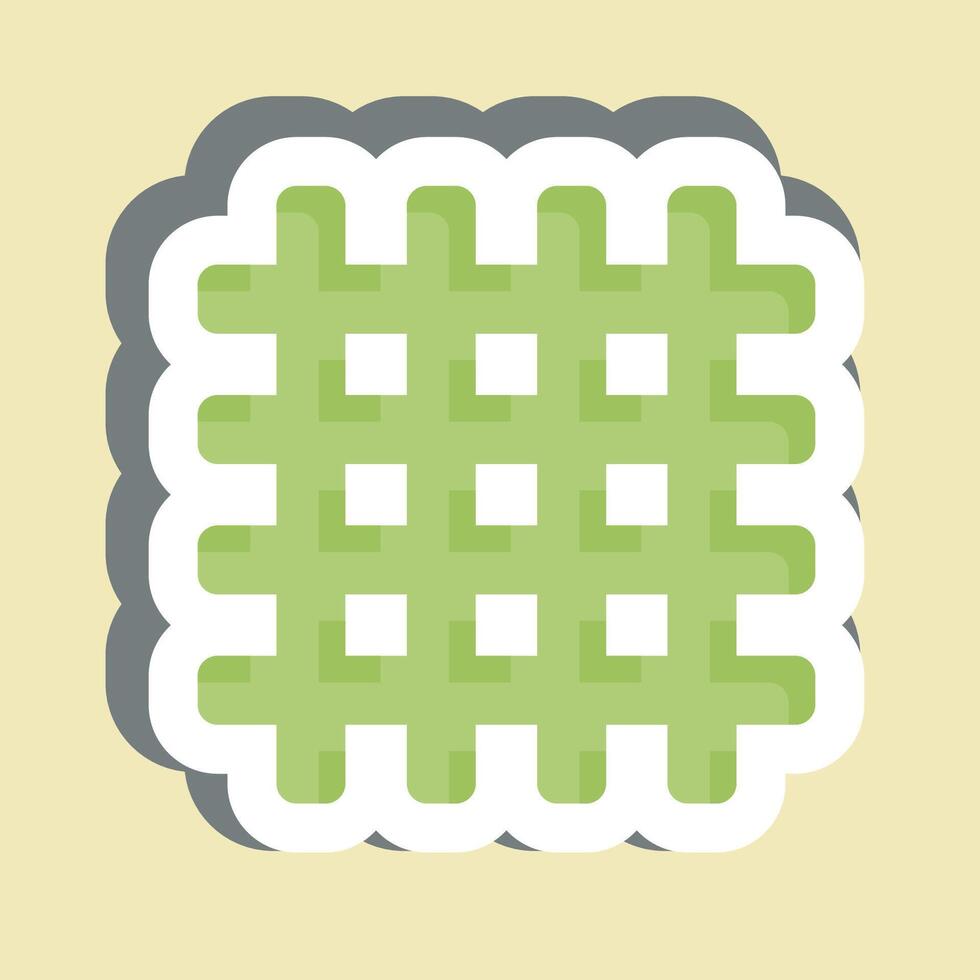 Sticker Textile. related to Fabric symbol. design editable vector
