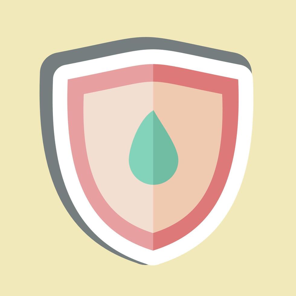 Sticker Water Resistant. related to Fabric symbol. design editable vector