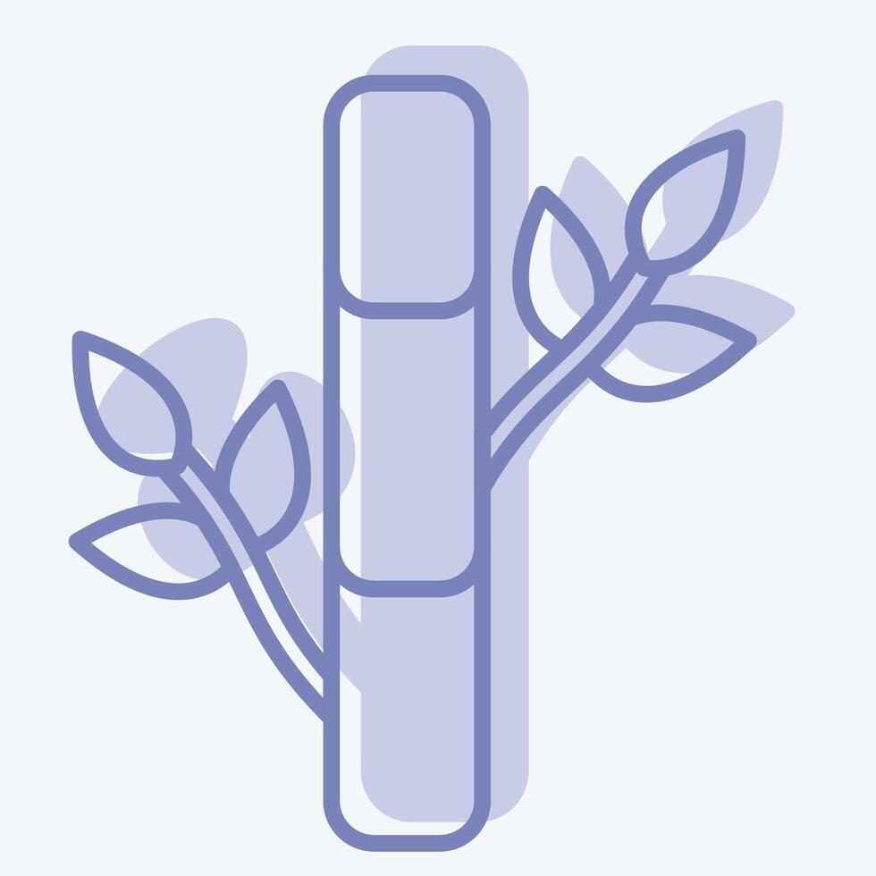 Icon Bamboo. related to Fabric symbol. two tone style. design editable vector