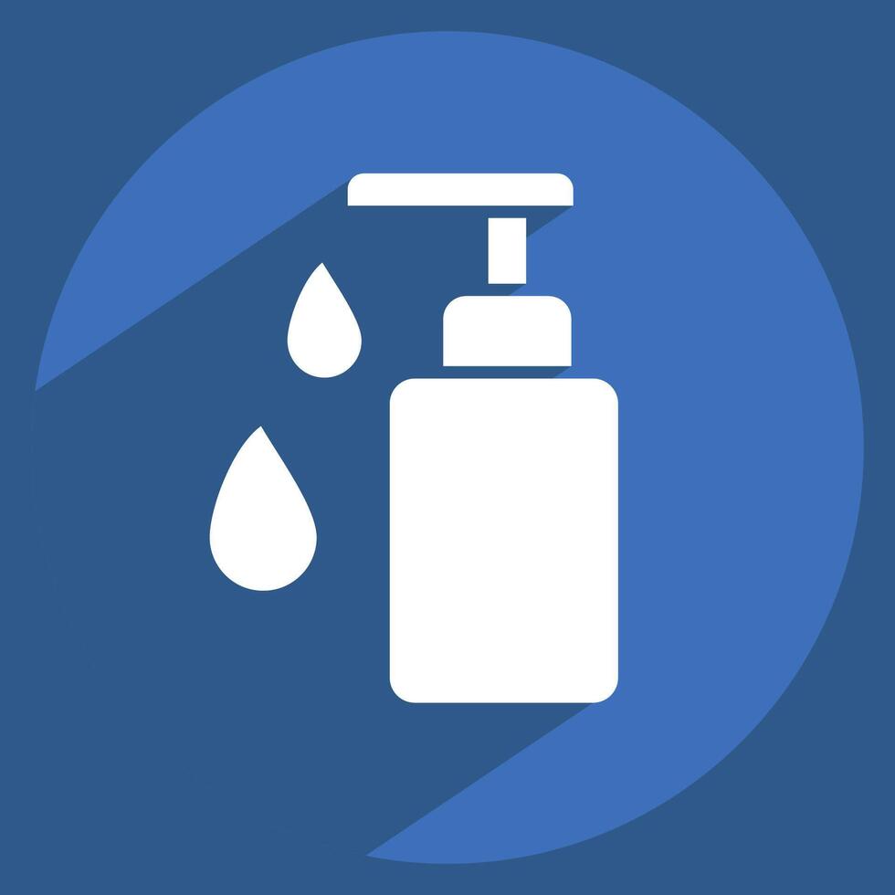 Icon Hand Wash. related to Fabric symbol. long shadow style. design editable vector