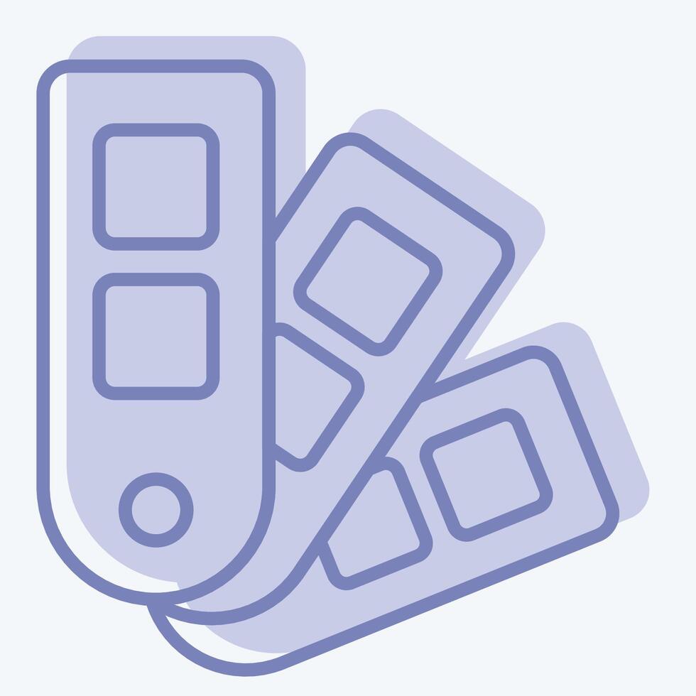 Icon Color Pallete. related to Fabric symbol. two tone style. design editable vector