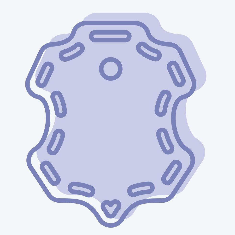 Icon Sheepskin. related to Fabric symbol. two tone style. design editable vector