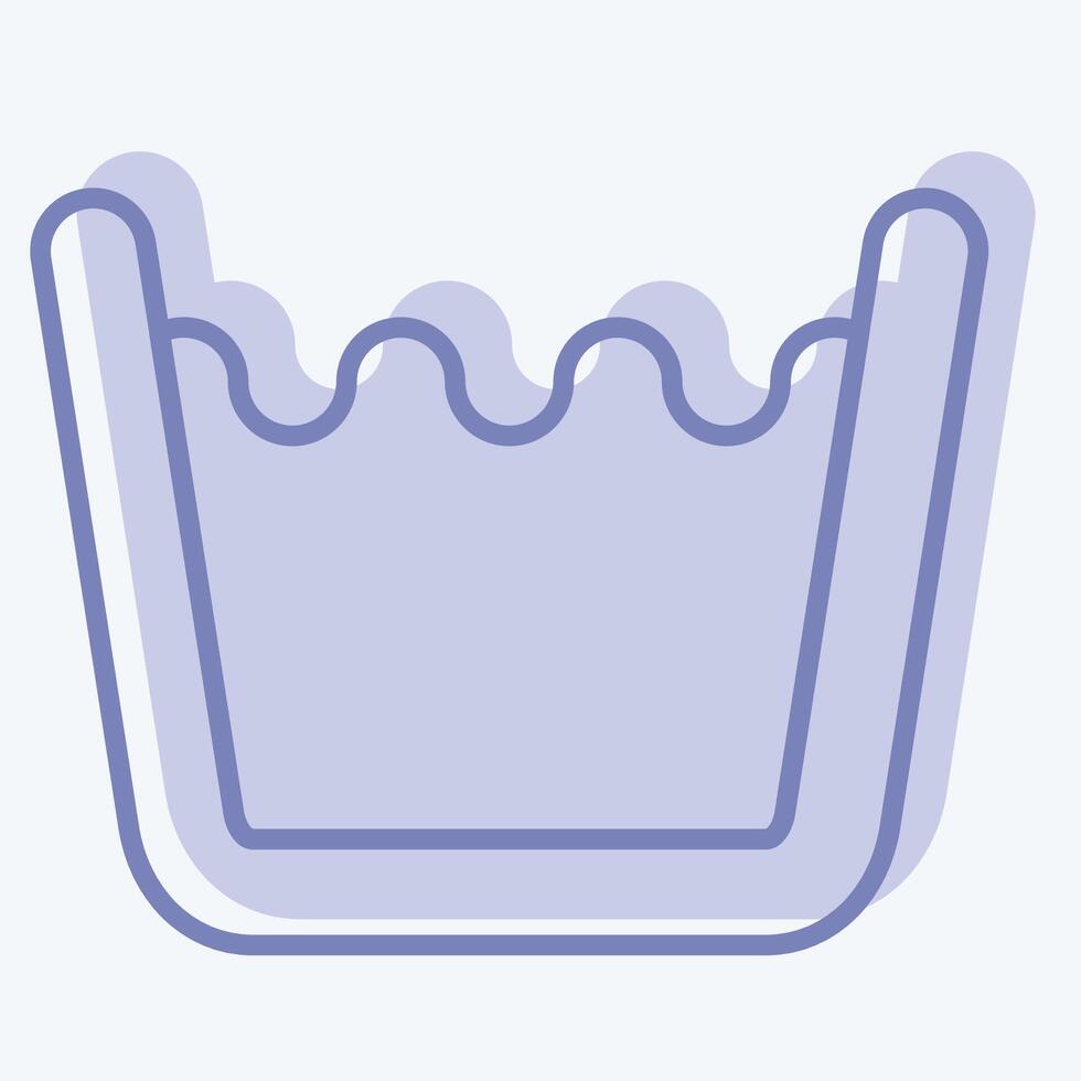 Icon High Degree Washing. related to Fabric symbol. two tone style. design editable vector