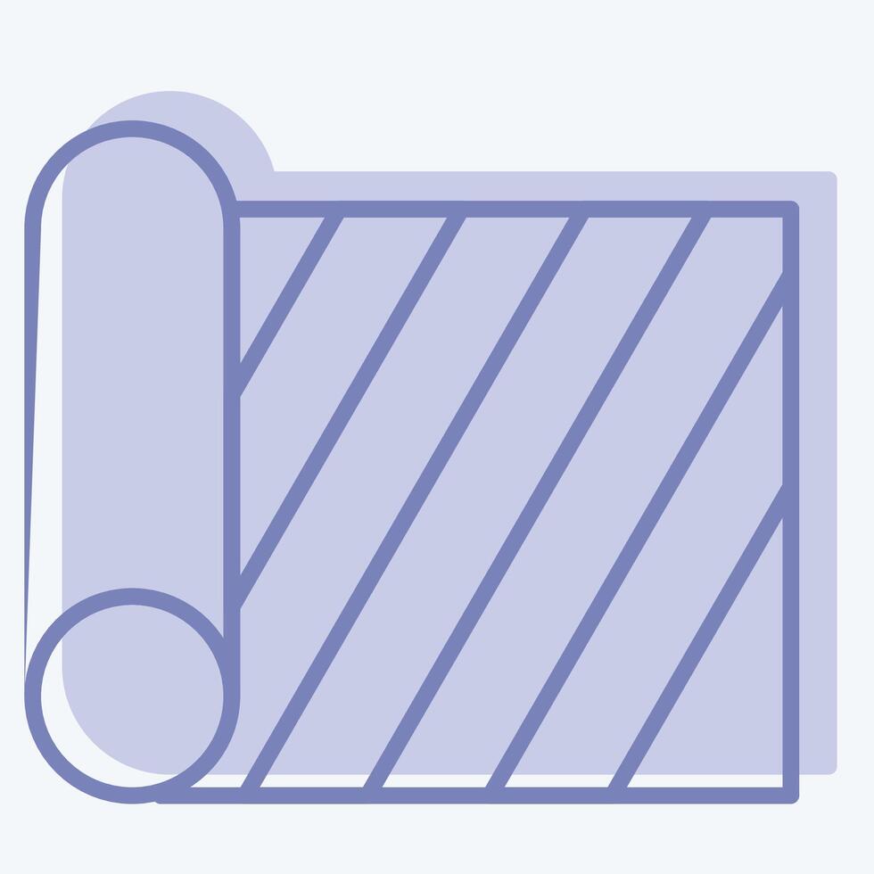 Icon Fabric Roll. related to Fabric symbol. two tone style. design editable vector