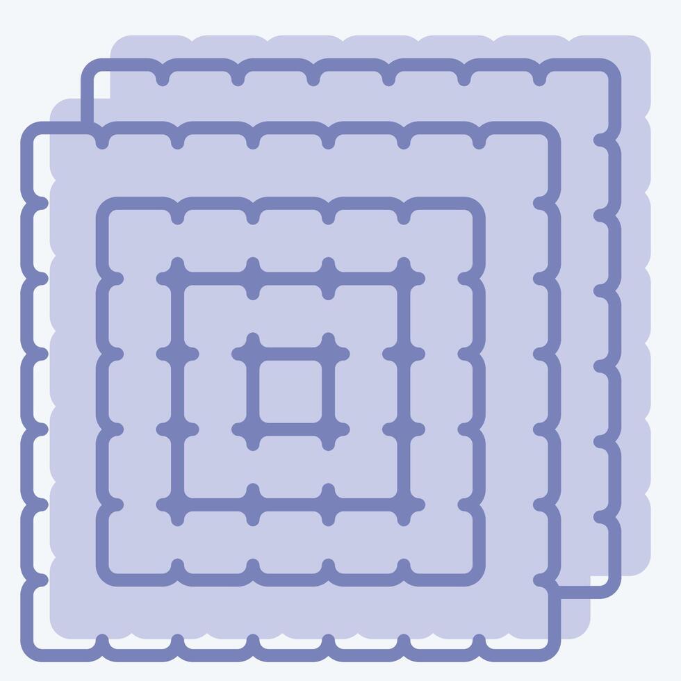 Icon Fabric. related to Fabric symbol. two tone style. design editable vector