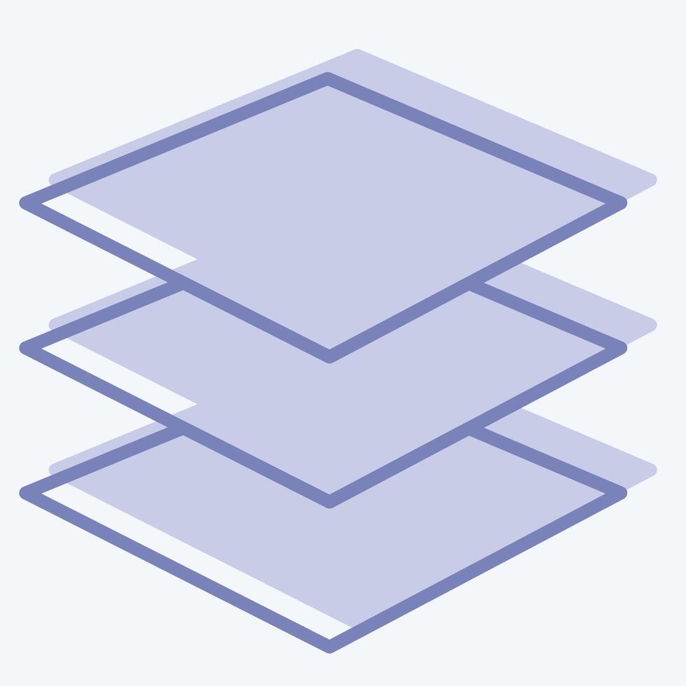 Icon Membrane Fabric. related to Fabric symbol. two tone style. design editable vector
