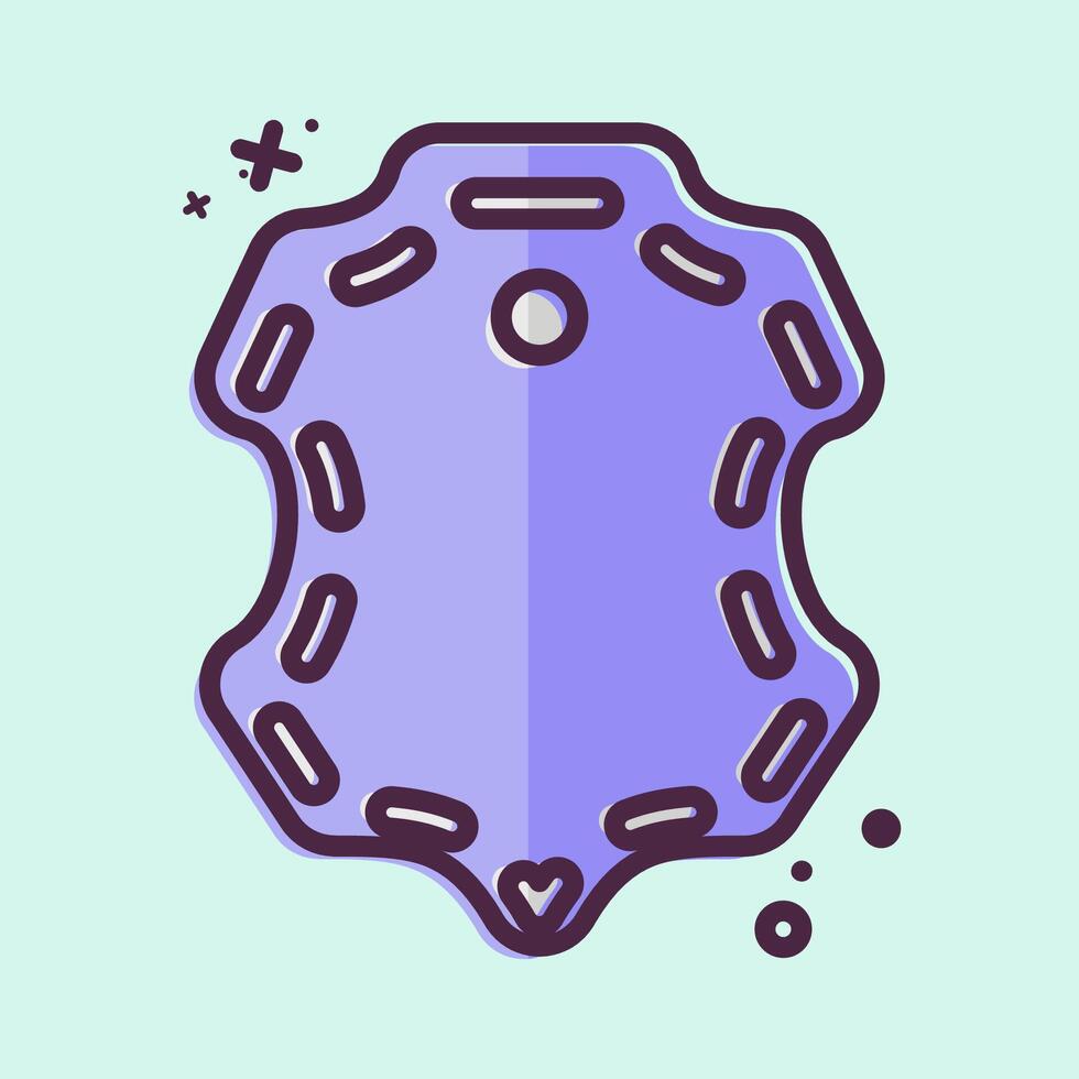 Icon Sheepskin. related to Fabric symbol. MBE style. design editable vector