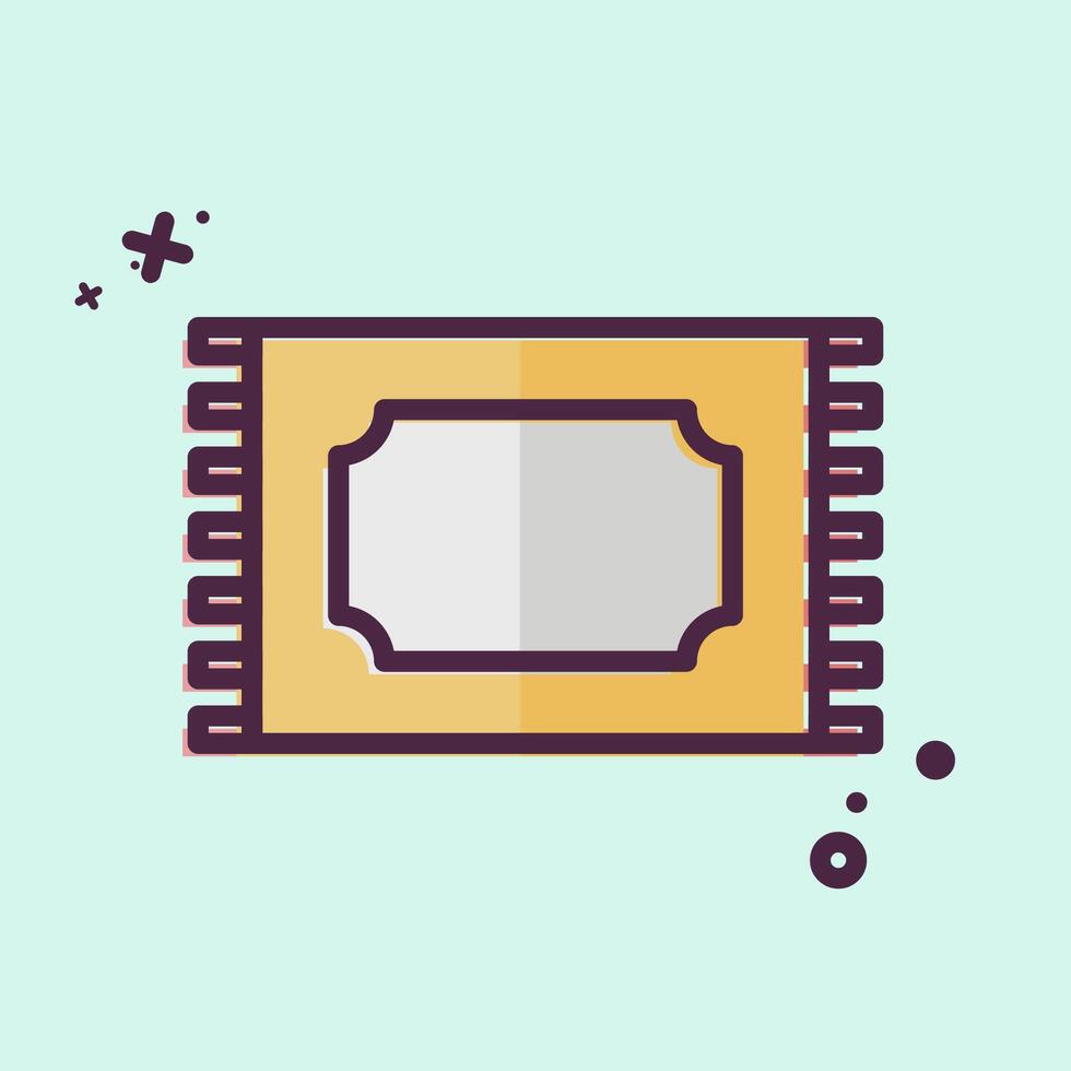 Icon Carpet. related to Fabric symbol. MBE style. design editable vector