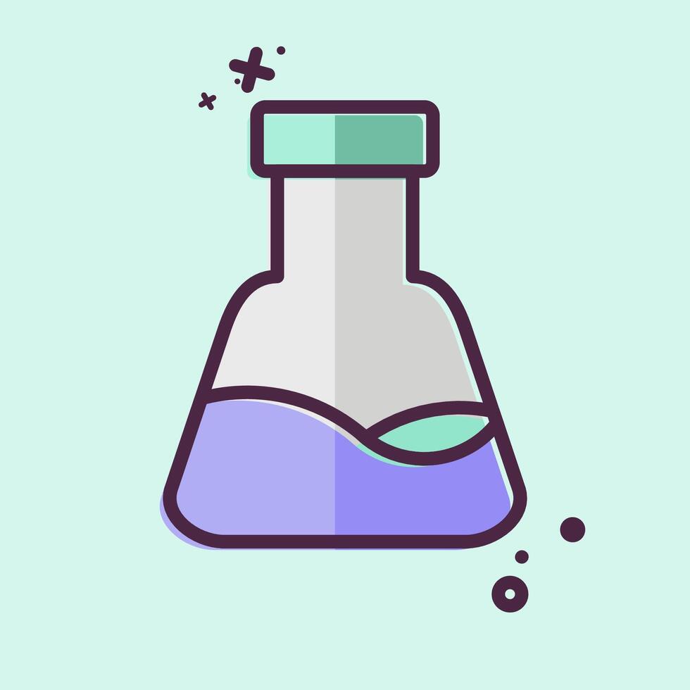 Icon Conical Flask. related to Fabric symbol. MBE style. design editable vector
