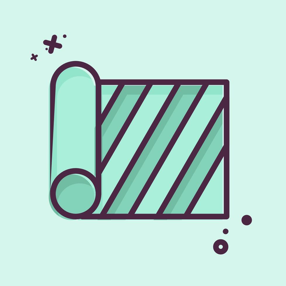 Icon Fabric Roll. related to Fabric symbol. MBE style. design editable vector