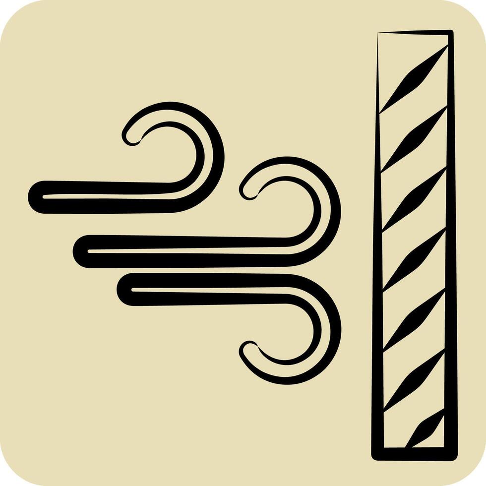Icon Dustproof. related to Fabric symbol. hand drawn style. design editable vector