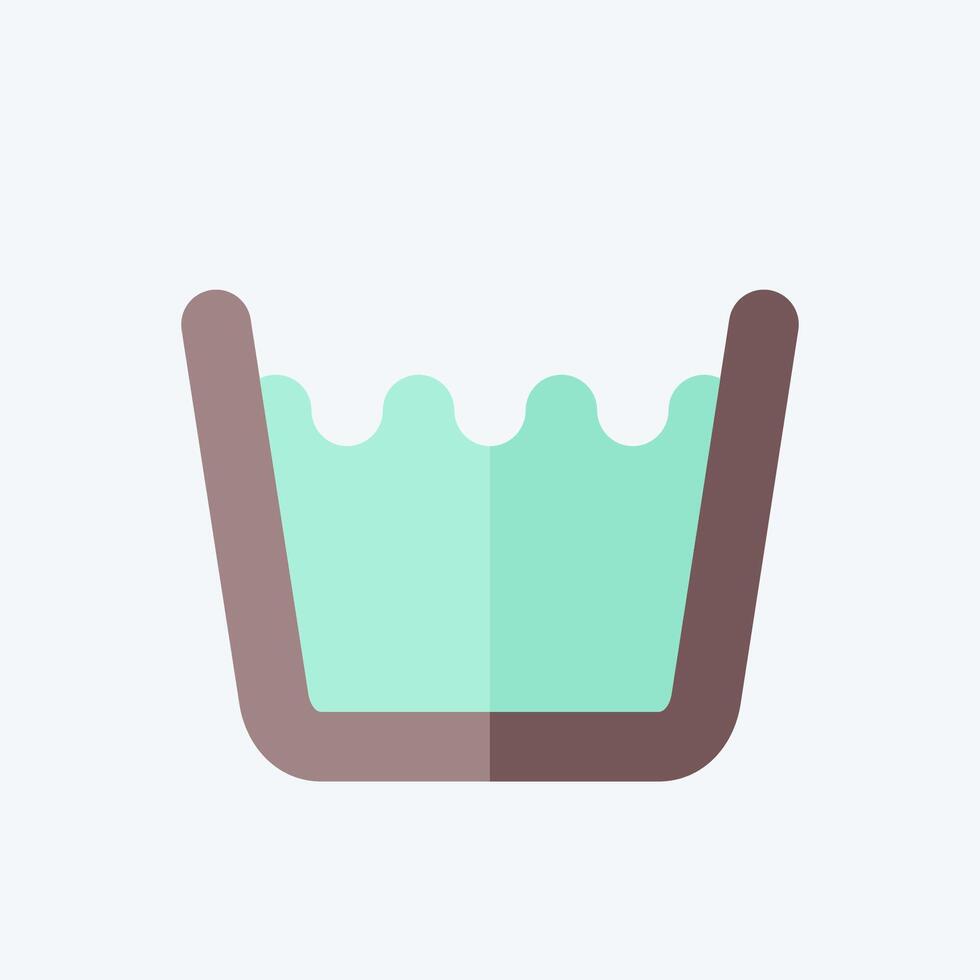 Icon High Degree Washing. related to Fabric symbol. flat style. design editable vector