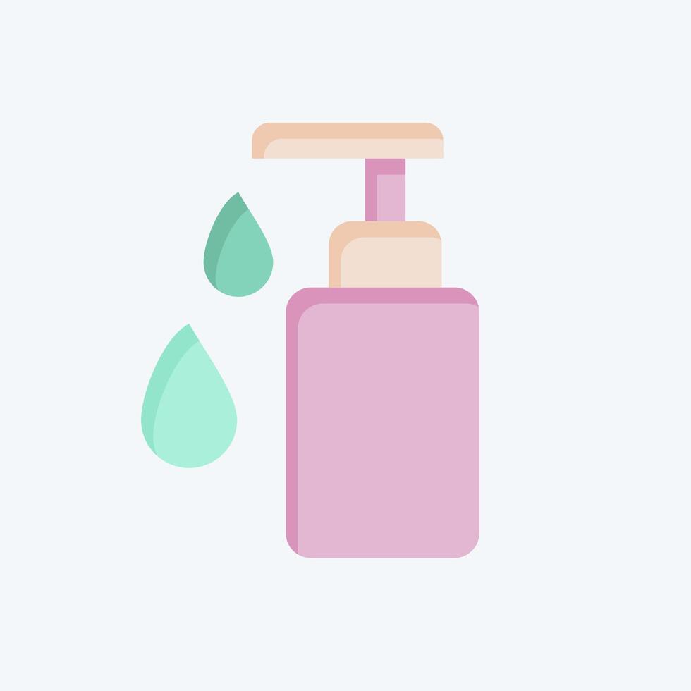Icon Hand Wash. related to Fabric symbol. flat style. design editable vector