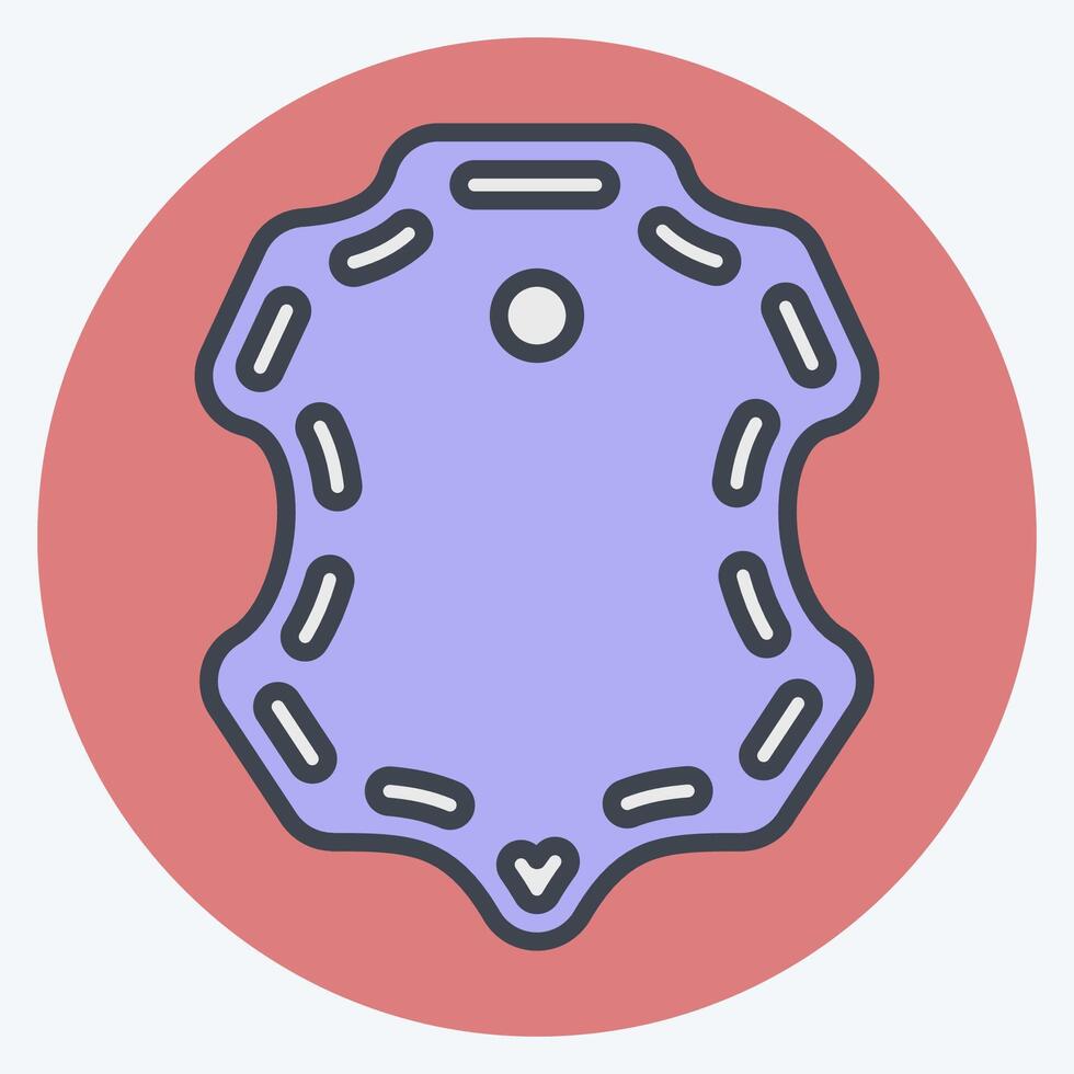 Icon Sheepskin. related to Fabric symbol. color mate style. design editable vector