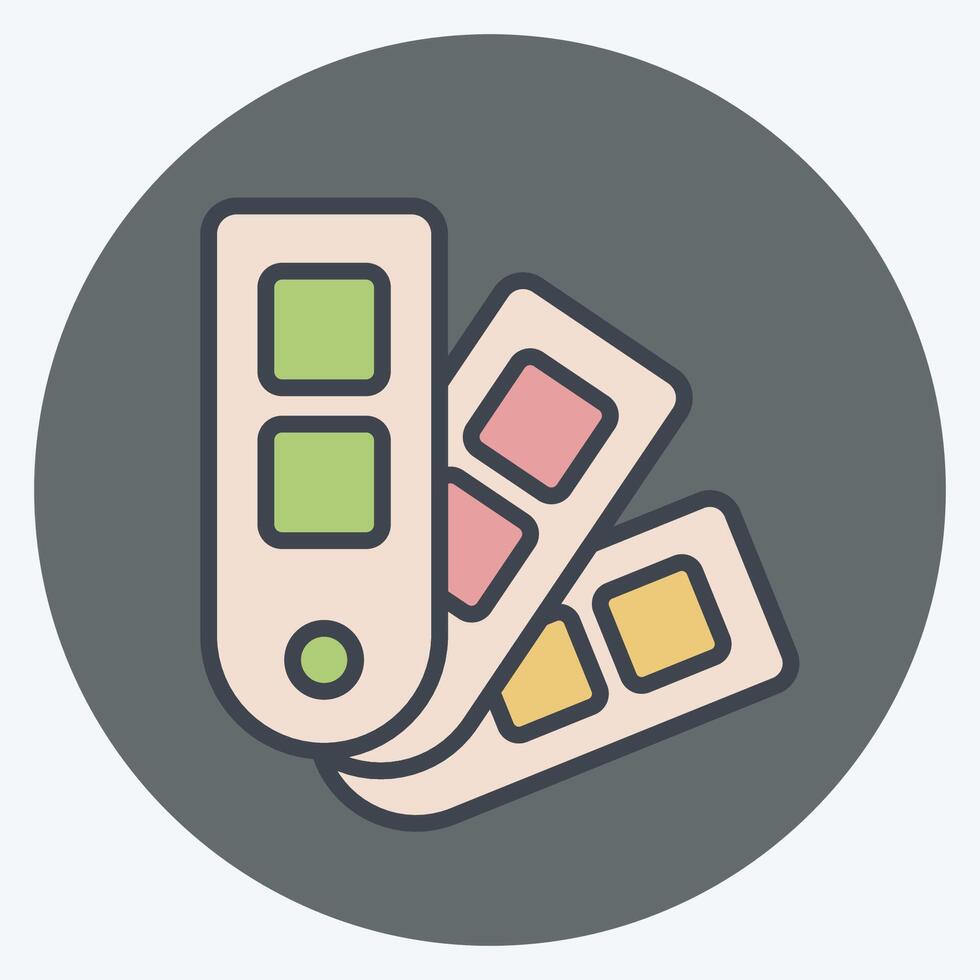 Icon Color Pallete. related to Fabric symbol. color mate style. design editable vector