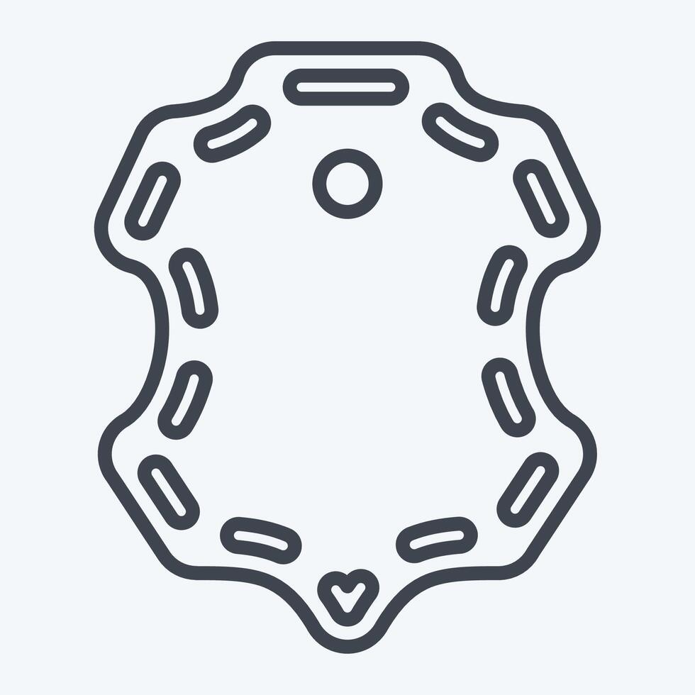 Icon Sheepskin. related to Fabric symbol. line style. design editable vector