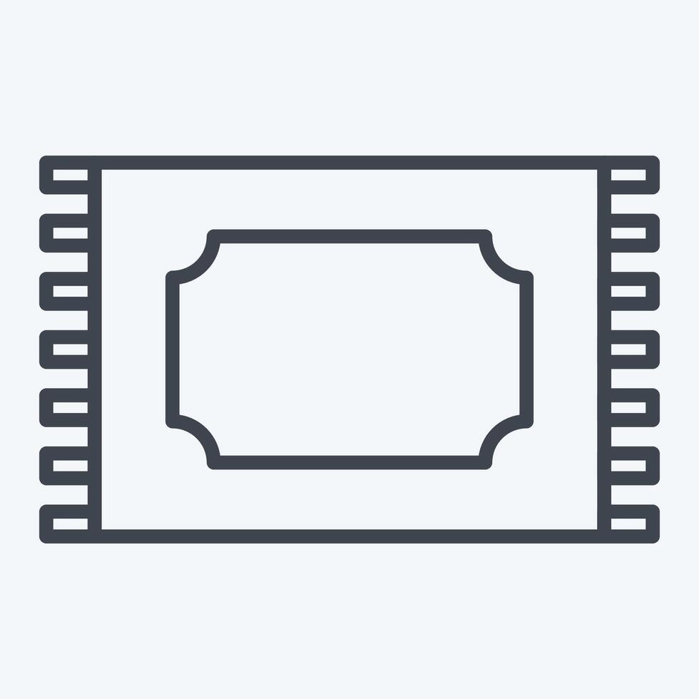 Icon Carpet. related to Fabric symbol. line style. design editable vector