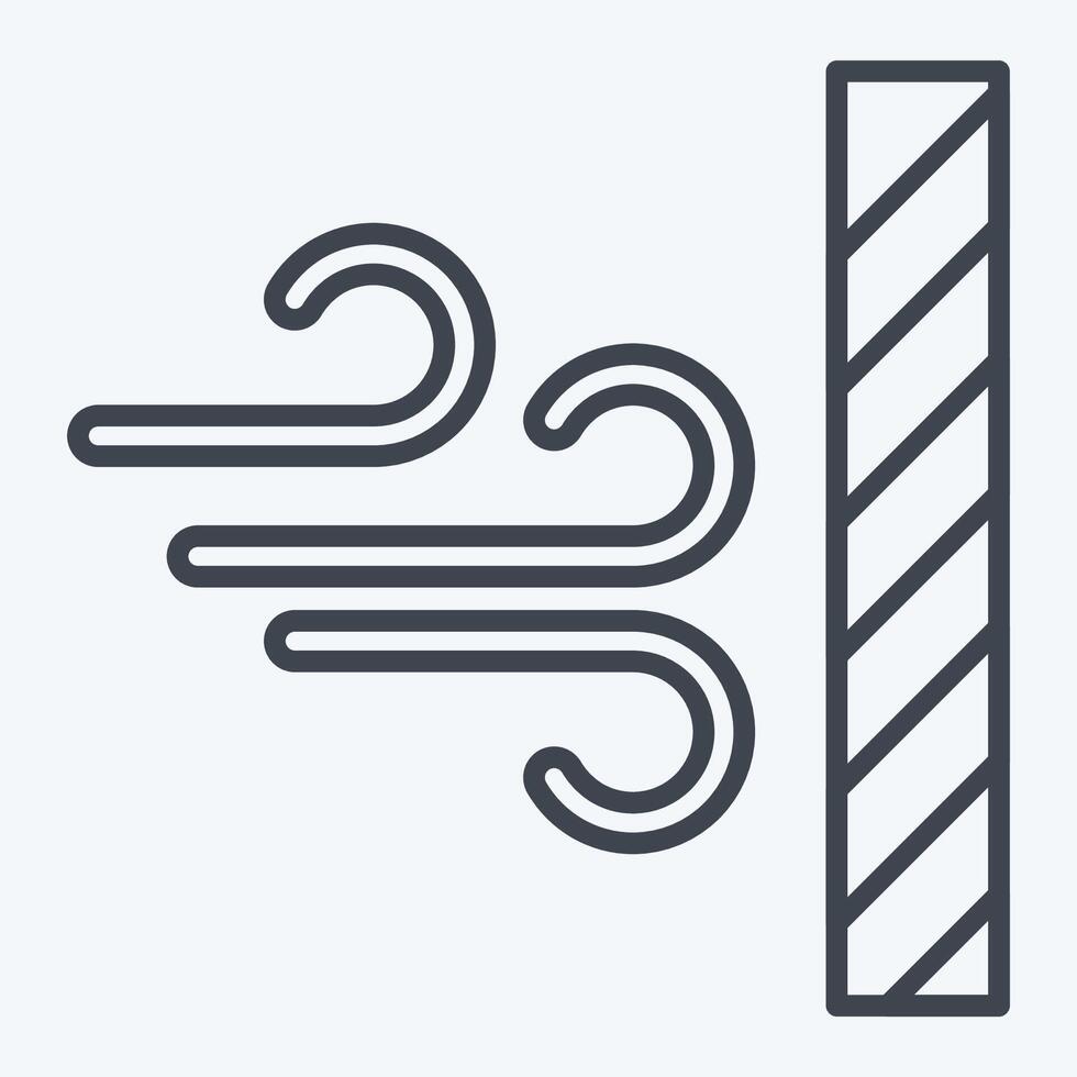 Icon Dustproof. related to Fabric symbol. line style. design editable vector