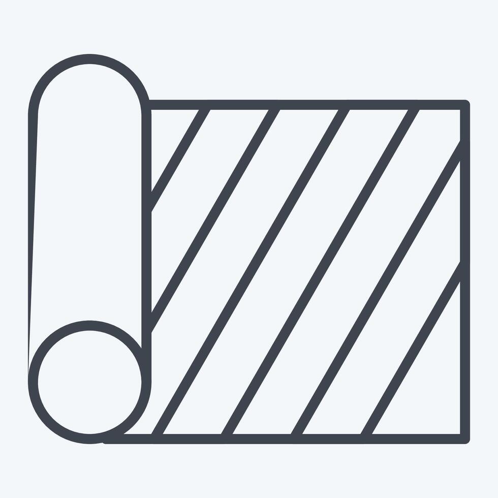 Icon Fabric Roll. related to Fabric symbol. line style. design editable vector