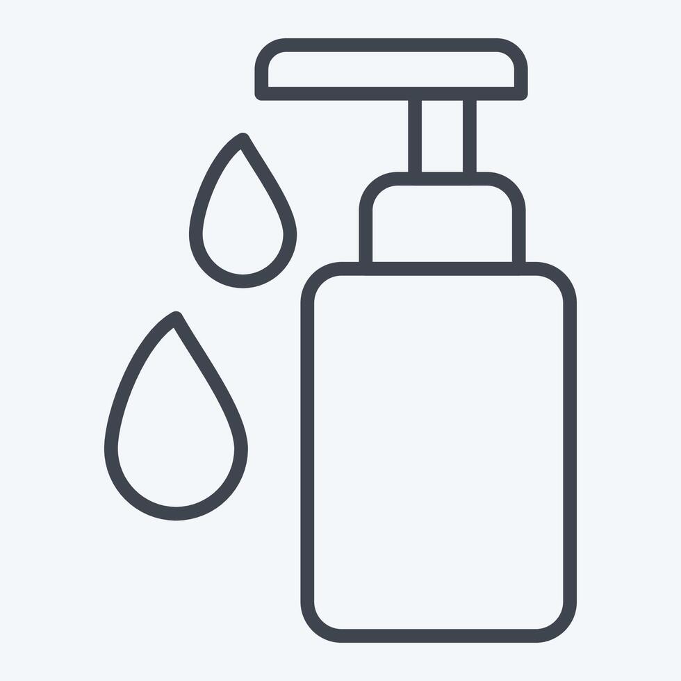 Icon Hand Wash. related to Fabric symbol. line style. design editable vector