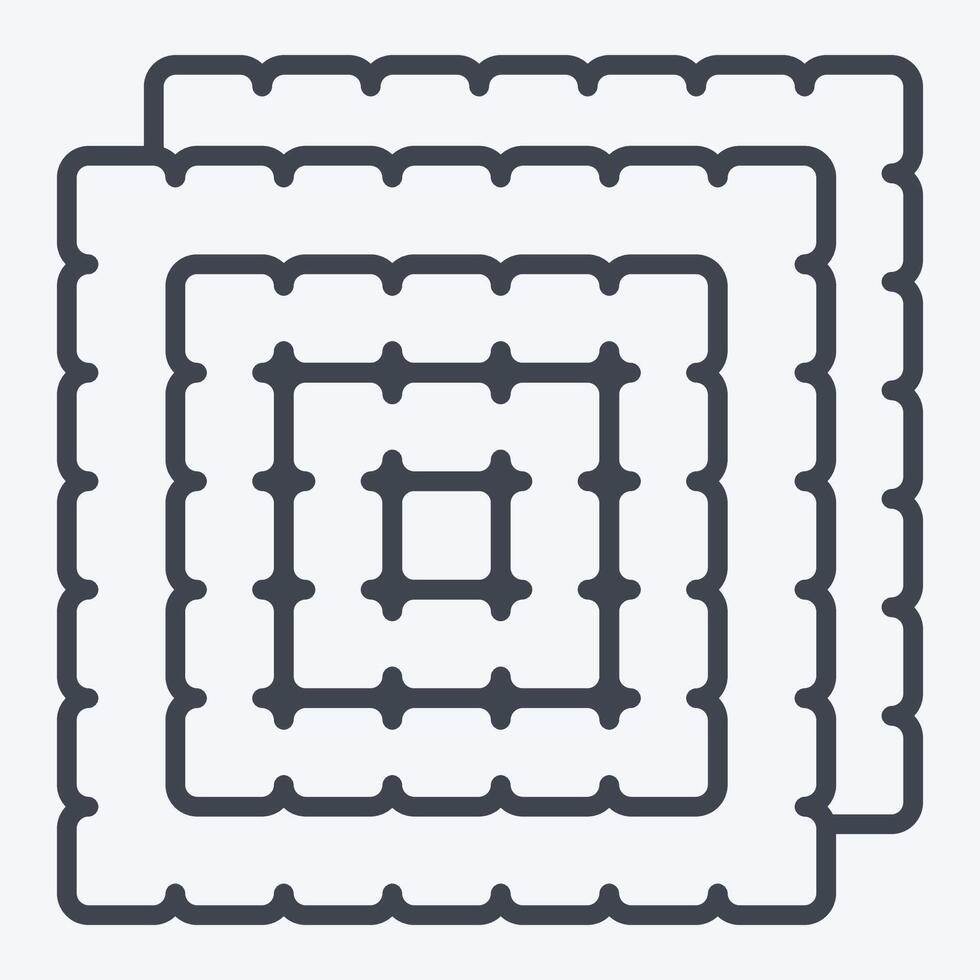 Icon Fabric. related to Fabric symbol. line style. design editable vector