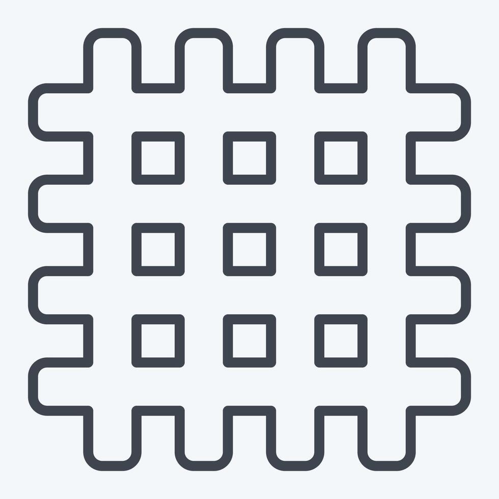Icon Textile. related to Fabric symbol. line style. design editable vector