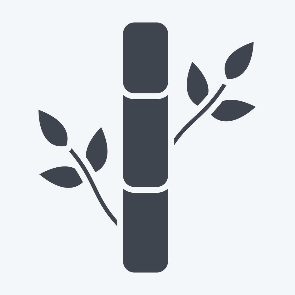 Icon Bamboo. related to Fabric symbol. glyph style. design editable vector