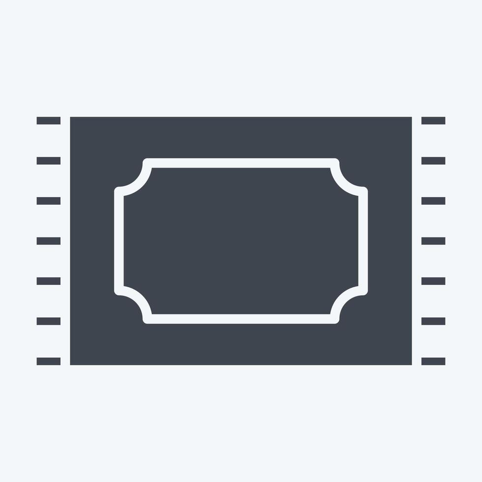 Icon Carpet. related to Fabric symbol. glyph style. design editable vector