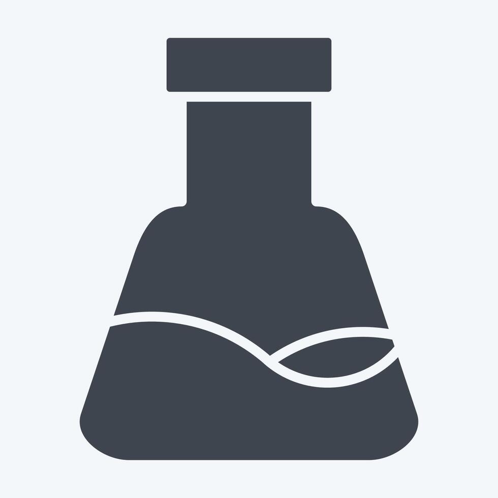 Icon Conical Flask. related to Fabric symbol. glyph style. design editable vector