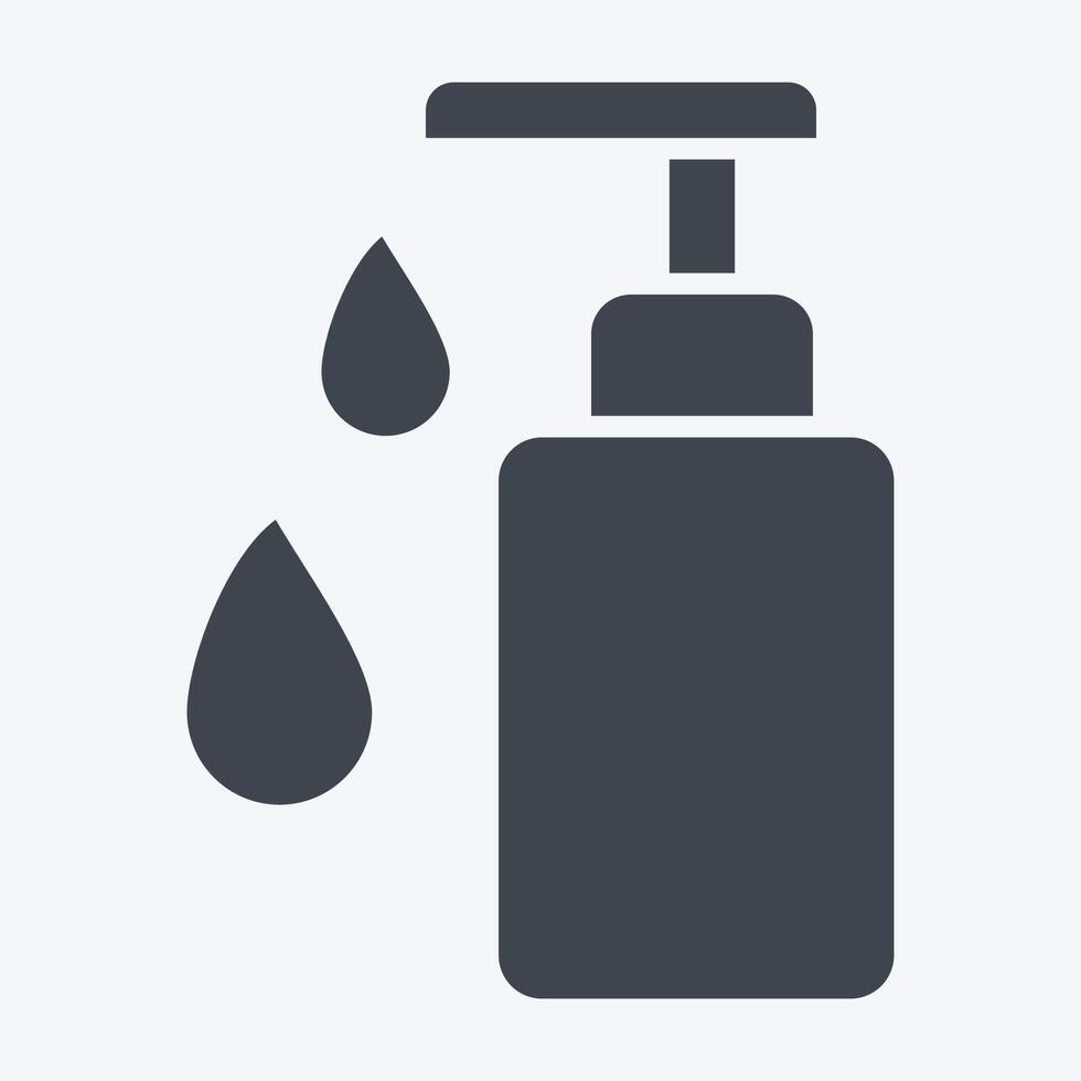 Icon Hand Wash. related to Fabric symbol. glyph style. design editable vector