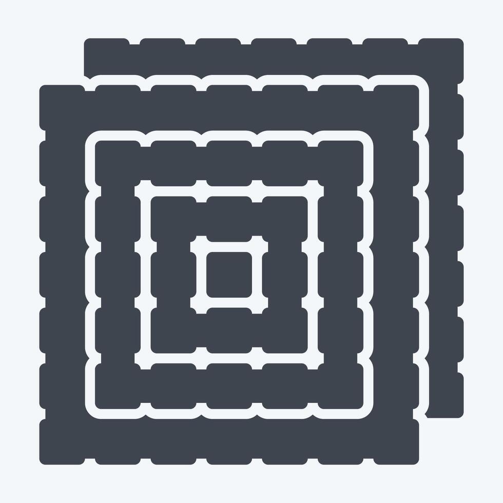 Icon Fabric. related to Fabric symbol. glyph style. design editable vector