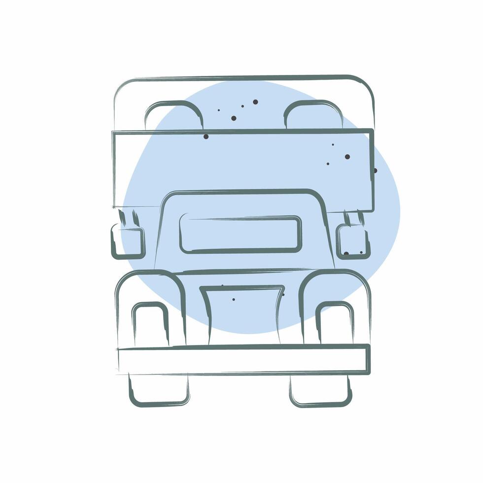 Icon Delivery Truck. related to Vehicle symbol. Color Spot Style. editable vector