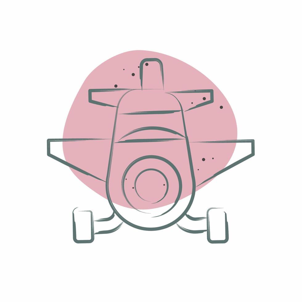 Icon Crop Duster. related to Vehicle symbol. Color Spot Style. editable vector