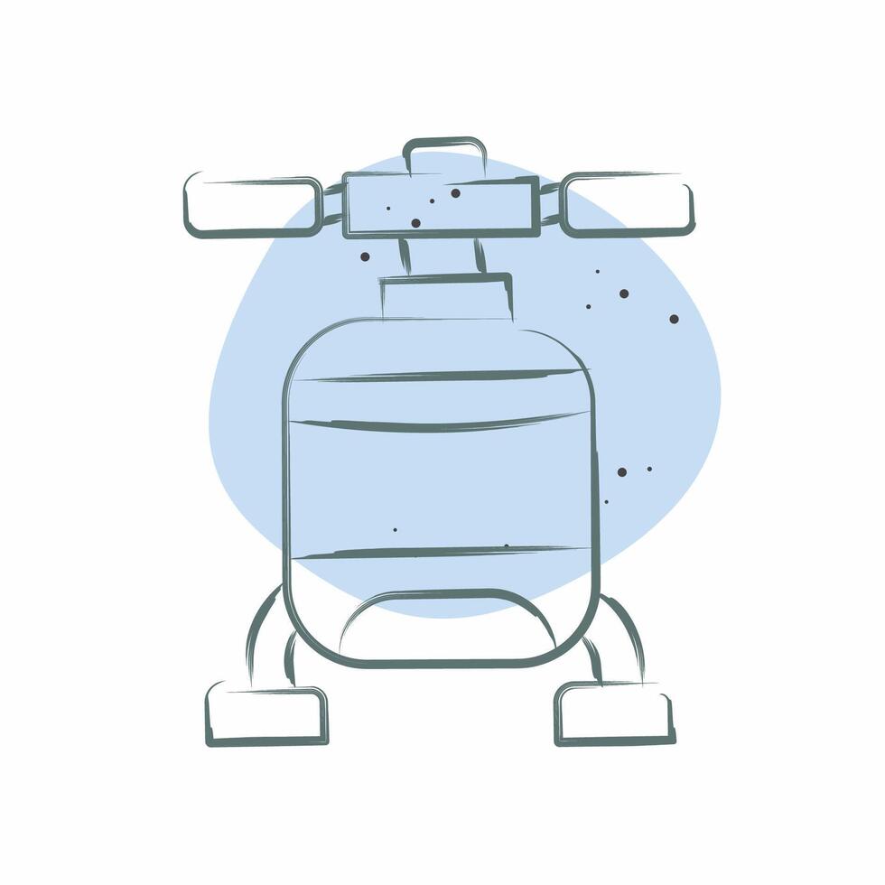 Icon Helicopter. related to Vehicle symbol. Color Spot Style. editable vector