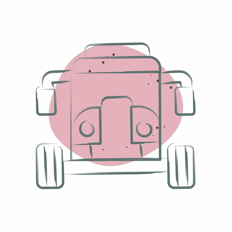 Icon Buggy. related to Vehicle symbol. Color Spot Style. editable vector