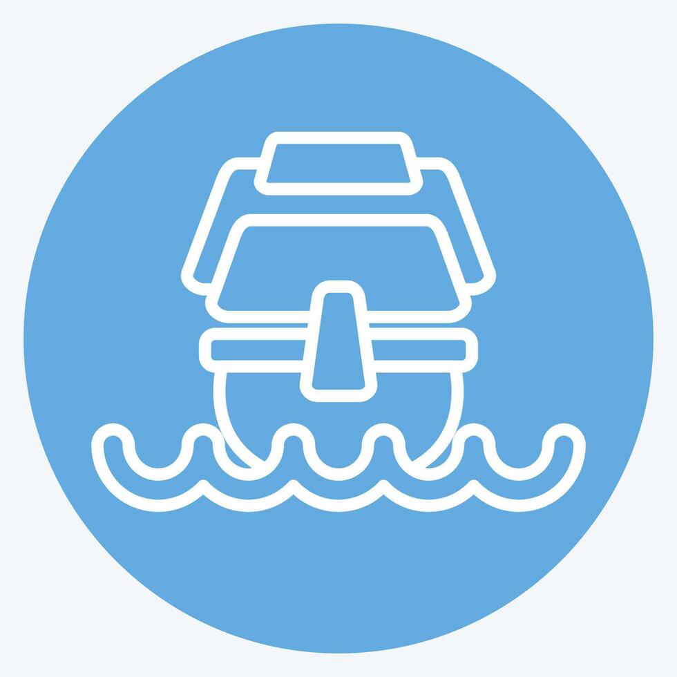 Icon Caravel. related to Vehicle symbol. blue eyes style. editable vector