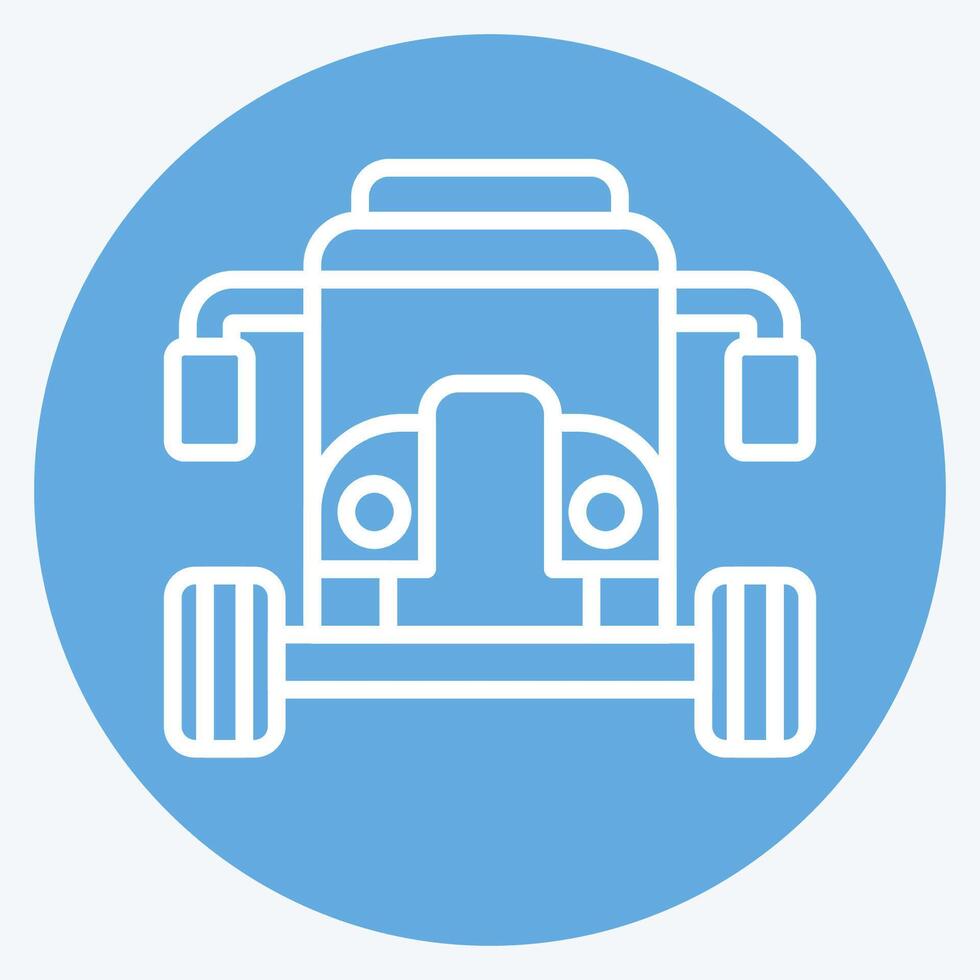 Icon Buggy. related to Vehicle symbol. blue eyes style. editable vector