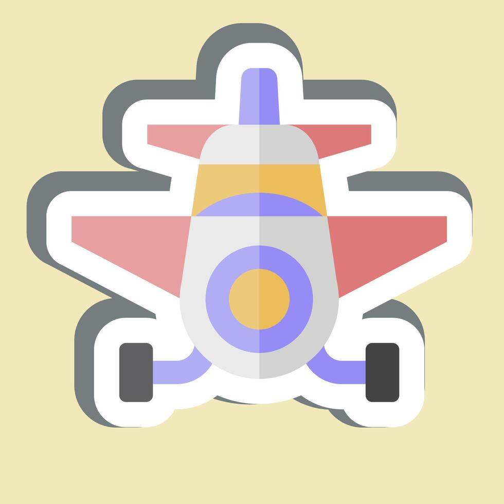 Sticker Crop Duster. related to Vehicle symbol. editable vector