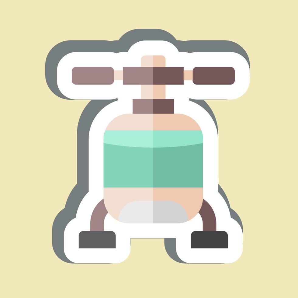 Sticker Helicopter. related to Vehicle symbol. editable vector