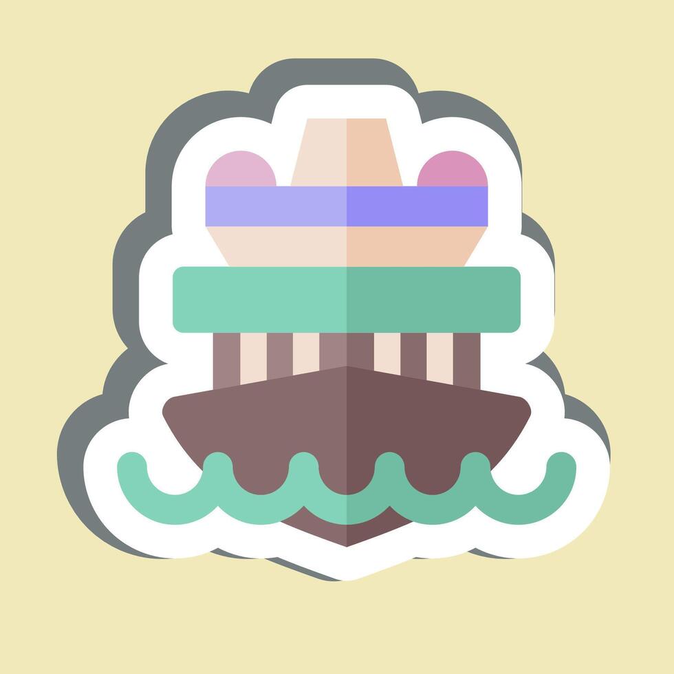 Sticker Cruise Ship. related to Vehicle symbol. editable vector