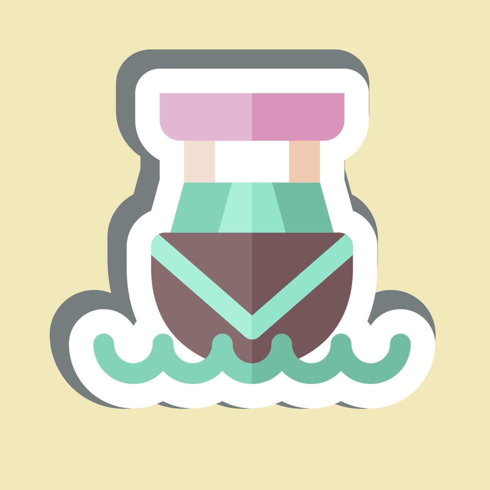 Sticker Cabin Cruiser. related to Vehicle symbol. editable vector