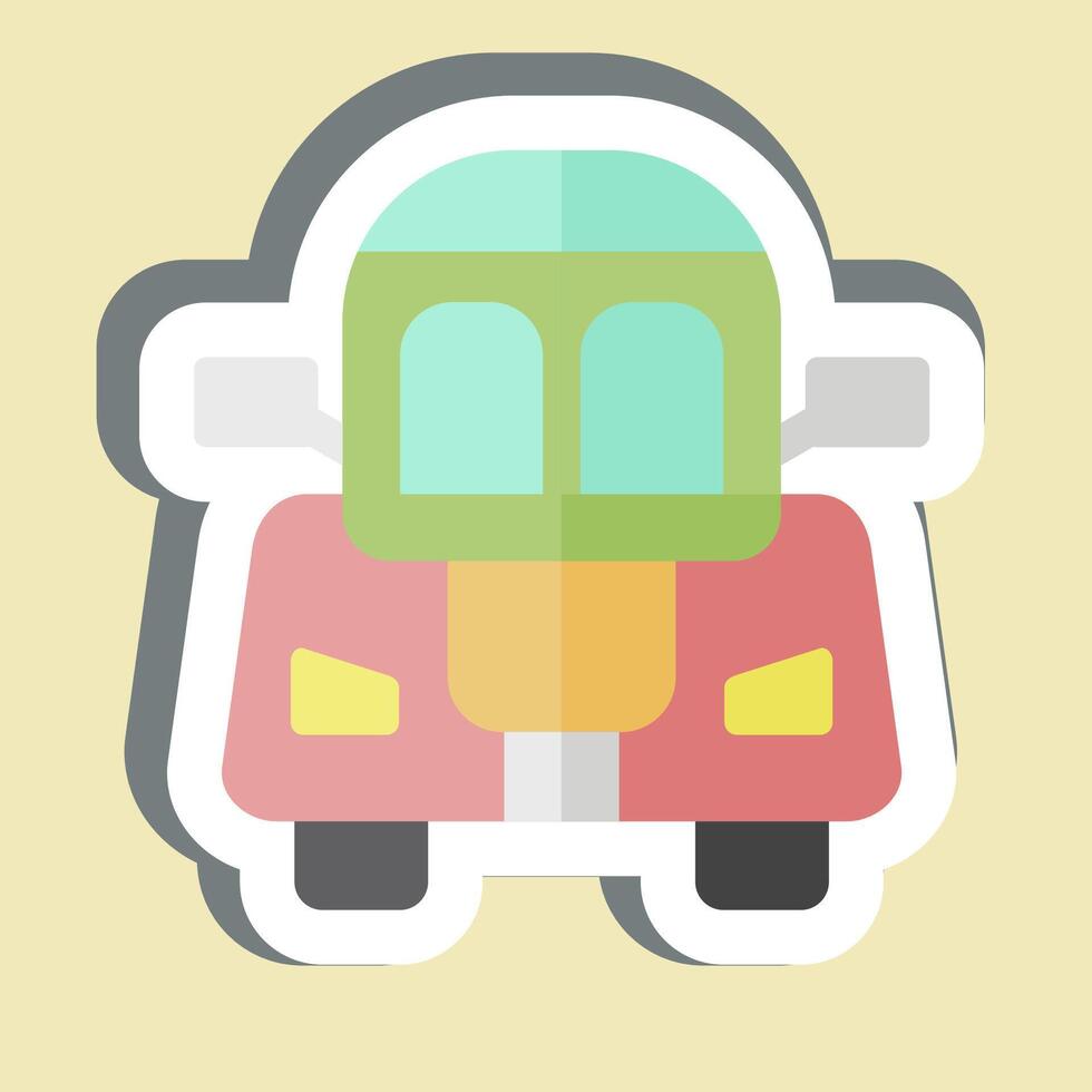 Sticker Coupe. related to Vehicle symbol. editable vector