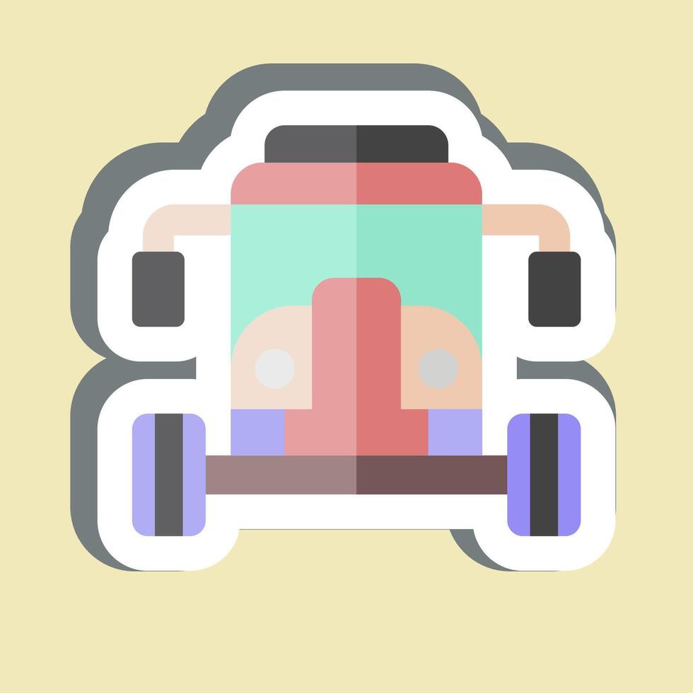 Sticker Buggy. related to Vehicle symbol. editable vector
