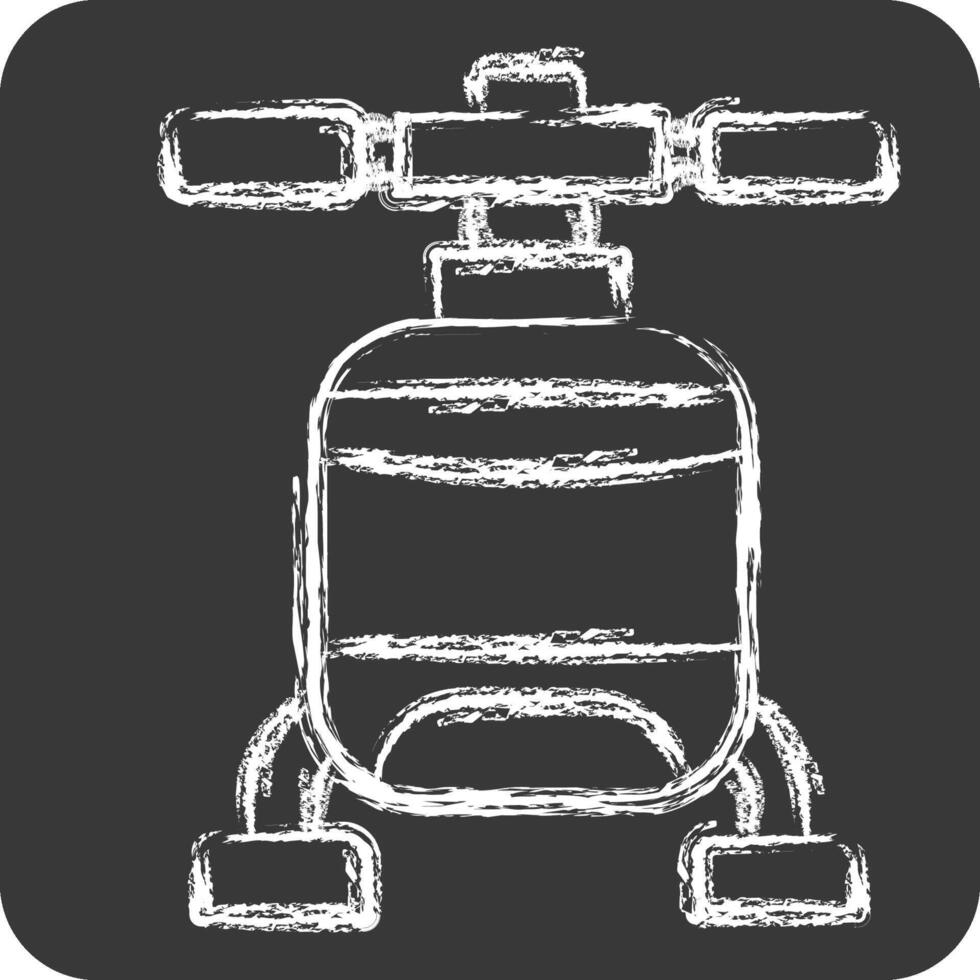 Icon Helicopter. related to Vehicle symbol. chalk Style. editable vector