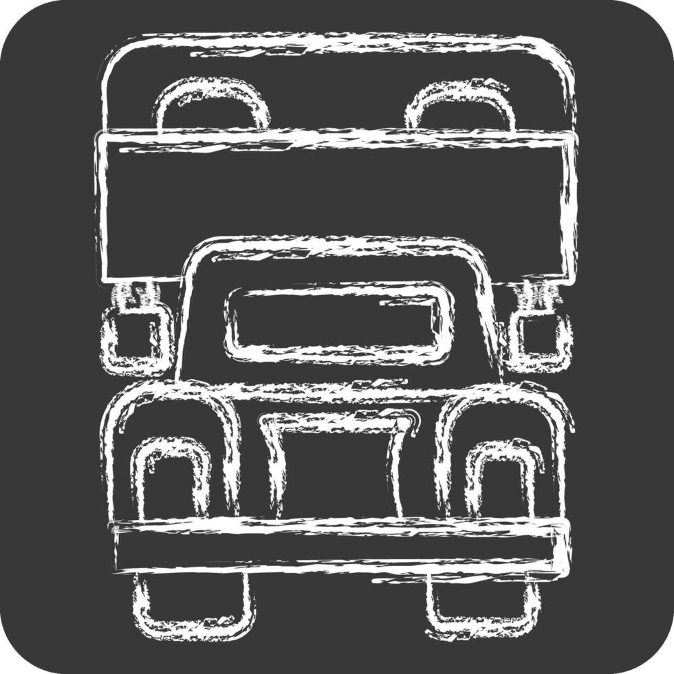 Icon Delivery Truck. related to Vehicle symbol. chalk Style. editable vector