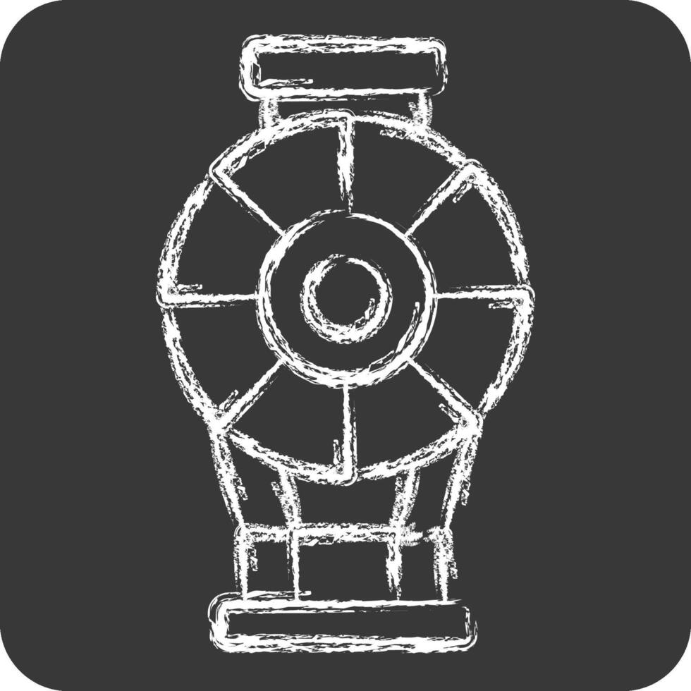 Icon Dirigible. related to Vehicle symbol. chalk Style. editable vector